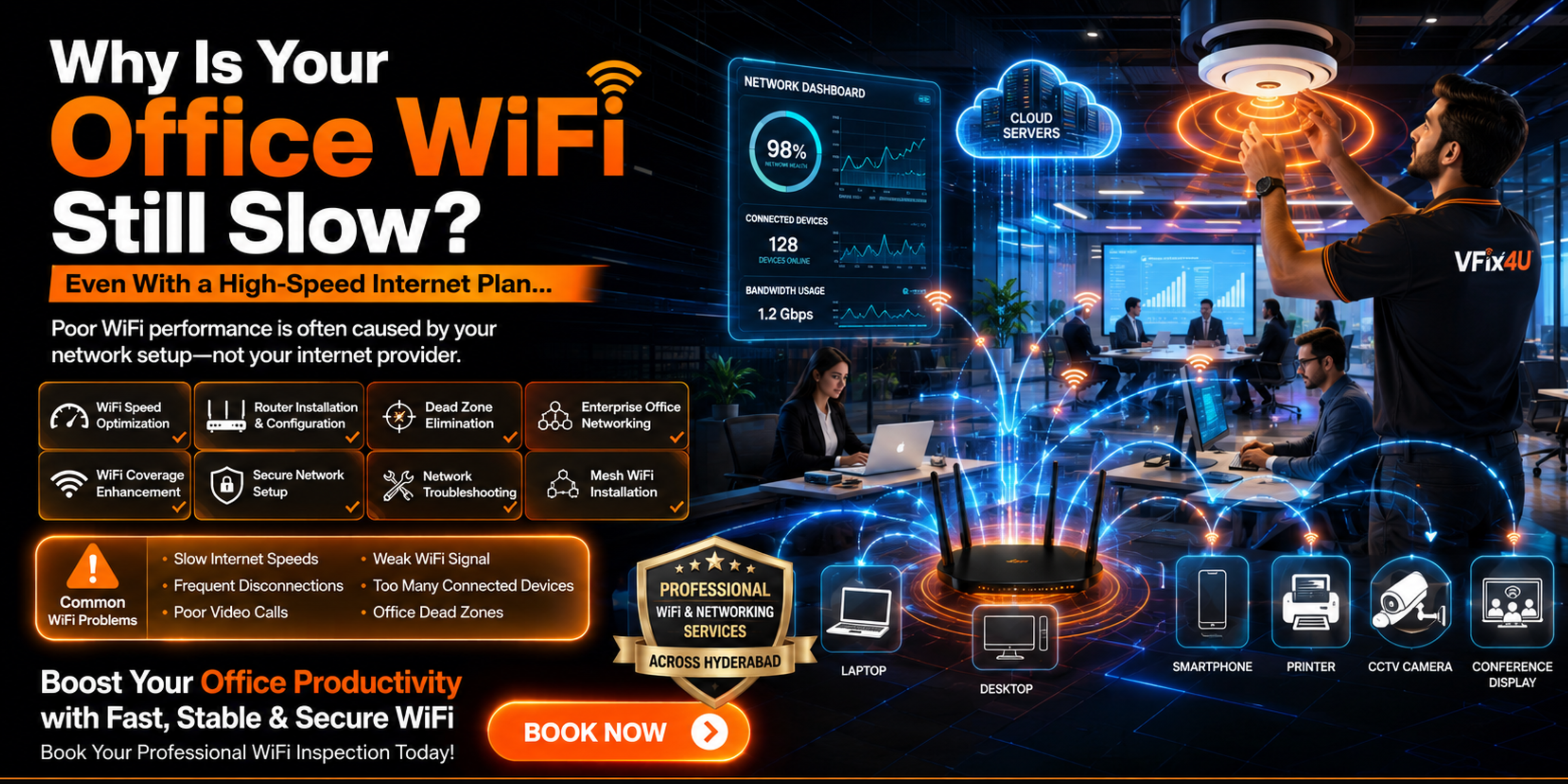 Why Your Office WiFi Is Slow Even With a Good Internet Plan
